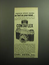 1958 Zeiss Contaflex Camera Ad - Camera which works as fast as your mind picture