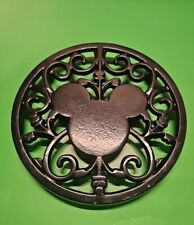 Disney Cast Iron Trivet Gourmet Mickey Mouse Black 7.5