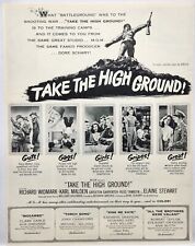1954 Take The High Ground MCM Vtg Movie Print Ad Man Cave Poster Art Deco 50's picture