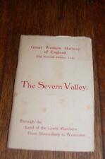 RARE 1913 WESTERN RAILWAY OF ENGLAND THE SEVERN VALLEY TRAVEL BOOKLET BROCHURE picture