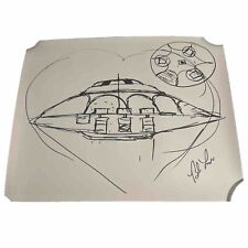BOB LAZAR SIGNED POSTER SPORT MODEL UFO AREA 51 FLYING SAUCER PRINT picture