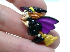 Vintage Russ Lapel Pin - Halloween Witch on Broom Pin picture