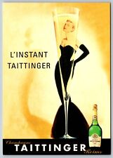 1997 GRACE KELLY PHOTO TAITTINGER CHAMPAGNE MODERN POSTCARD picture