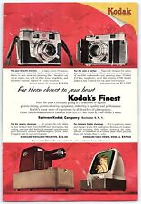 1940s KODAK CAMERAS CHRISTMAS GIFTS KODAK'S FINEST FULL PAGE PRINT AD Z5235 picture