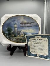 Thomas Kinkade A Light In The Storm Guiding Lights Bradford Exchange Plate COA picture