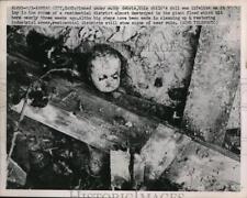 1951 Press Photo Kansas City Kansas wreckage of residential fire picture