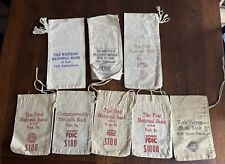 Lot of 8 Vintage First National Bank Of York EMPTY MONEY BAGS York Haven picture