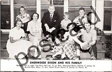 1952 SHERWOOD DIXON & FAMILY, political for Illinois Governor, postcard jj255 picture