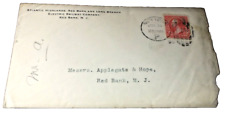 1896 ATLANTIC HIGHLANDS RED BANK AND LONG BRANCH RAILWAY USED COMPANY ENVELOPE picture