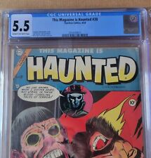 This Magazine Is Huanted #20 1954 CGC 5.5 zombie on fire Pre Code Horror  picture