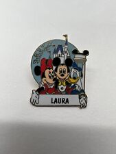 Vintage What Disney World Trading Pin Personalized “Laura” 90s Souvenir picture