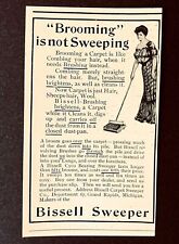 1904 Bissell Sweeper Advertisement Brooming is not Sweeping Antique Print AD picture