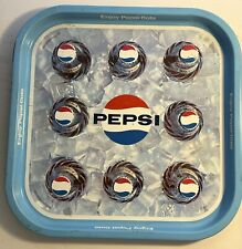 Vintage 1960s Pepsi Cola Pop Soda Advertising Tray Bar Serving Tray 13 1/4” picture