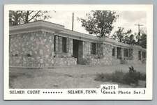 Motel Court SELMER Tennessee RPPC Roadside Photo McNairy County Postcard 1950s picture