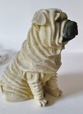 Chinese Sharpei Shar Pei Dog Wrinkles Resin Figurine Statue 8 Inch tall picture