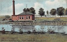 AUGUSTA ME Maine New Pumping Station Water Works c1910 Postcard Vintage Antique picture