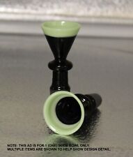 14mm BLACK - LIME GREEN Thin Glass Slide Bowl Tobacco Slide Bowl 14 mm male picture