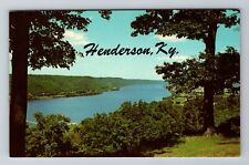 Henderson KY-Kentucky, Scenic View, Ohio River, Antique, Vintage Postcard picture