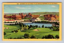 Los Angeles CA- California, Aerial University Of California, Vintage Postcard picture