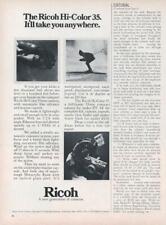 1971 Ricoh PRINT AD Vintage Hi-Color 35 Underwater Scuba Skin Diving Camera picture