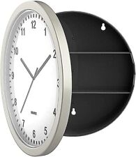 Yosogo Wall Clock Safe with Hidden Storage Compartment, Fully Silver, White  picture