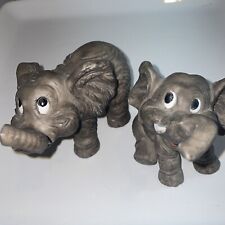 Andrea By Sadek Ceramic Elephant Figurines Set Of 2 Vintage Tawain  picture