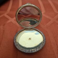 Vintage Sterling Silver Paisley & Floral Engraved Powder Compact Made In Austria picture