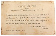 .RARE 1875 CANADA / TORONTO PRIVATELY ISSUED UNUSED POSTCARD. PRE-PAID QV 1c picture