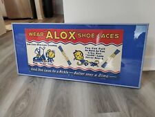 c.1930s Original Vintage Wear Alox Shoe Laces Sign Nickle Dime Boots Framed COOL picture
