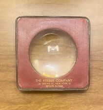 Vintage Glass Desk Magnifying Glass Paper Weight - THE KERBER COMPANY NY picture