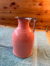 Landers Frary & Clark Universal Glass Vacuum Thermos Pink Pitcher 1917 Antique picture
