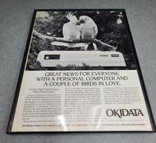 Okidata Microline Print Ad 1982 Birds In Love Framed 8.5x11  Original Vintage  picture