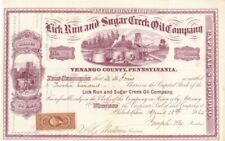 Lick Run and Sugar Creek Oil Co. - Stock Certificate - Oil Stocks and Bonds picture