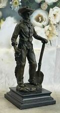 Cowboy Country Western Ranch Art Quarter Trail Farm Lover Bronze Marble Figure picture