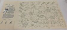 Vtg 1940's Alice Brooks Designs Transfer Pattern #7231 Sea Horses Fish Ocean  picture