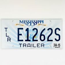 2015 United States Mississippi America's Music Trailer License Plate E1262S picture