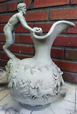 Romanesque pitcher ewer shape w/ handle in the form of satyr / pan Greek relief picture