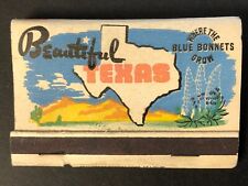 Beautiful Prosperous Texas Vintage Matchbook c1940's-50's w/ Oil Derricks Scarce picture