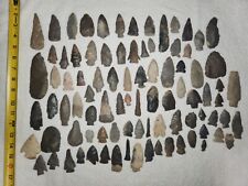 Lot of 89 authentic NATIVE AMERICAN arrowheads picture
