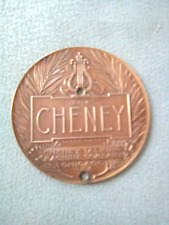 Chicago, IL Cheney Talking Machine Co. COPPER Medal Badge/Emblem 1914-25 picture