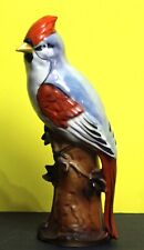 Vintage Red Cardinal Bird Figurine Porcelain Bird Germany Marked 7 inches picture