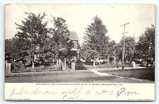 1911 SOUDERTON PA M.D. ZENDT RESIDENCE AND CLOTHING FACTORY POSTCARD P4024 picture