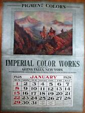 Glens Falls, NY 1928 Advertising Calendar/GIANT 35x47 Poster-Native American Art picture