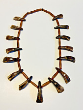 Original Antique Native American Buffalo Teeth Necklace; Late 1890's to 1910 picture