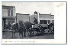 Sharon North Dakota ND Postcard Street Scene Man Sitting On Carriage Scene 1910 picture