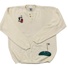 Disney Mickey & Co Golf V-Neck XL Sweater 18th Hole VTG Long Sleeve DonnKenny picture