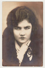 Pretty Cute Angry Young Woman Charming Attractive Lady Girl Snapshot Old Photo picture