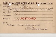 1914 BAUSCH & LOMB OPTICAL CO. Your order, 2669, is at hand ROCHESTER, N. Y. picture