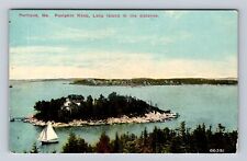 Portland ME-Maine, Pumpkin Knob, Long Island, Antique, Vintage Souvenir Postcard picture