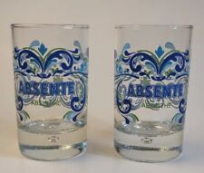 Absinthe Glasses Absente Low Ball Suspended Bubble Blue 4 1/2